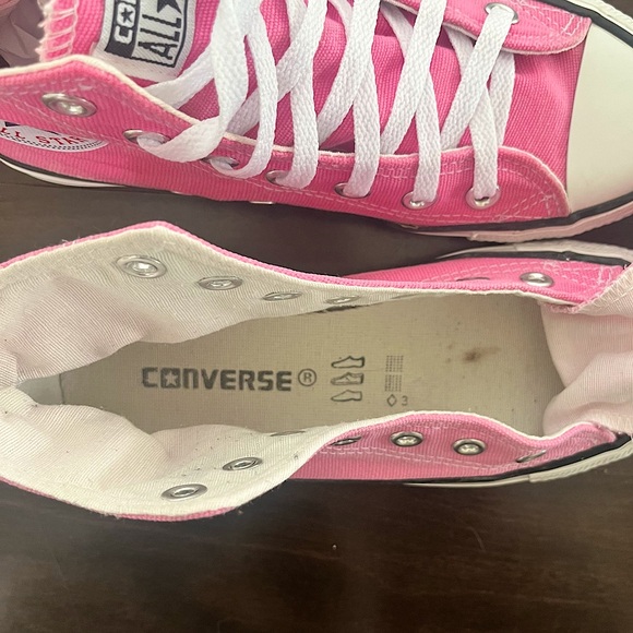 Pink Converse All Star High-tops W5.5 - Picture 5 of 8